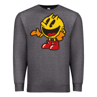 Charcoal Heather pacman Premium Sweatshirt - DesigneFamous