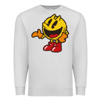 Dove Grey pacman Premium Sweatshirt - DesigneFamous