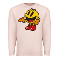 Pale Pink pacman Premium Sweatshirt - DesigneFamous