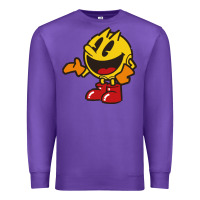 Purple pacman Premium Sweatshirt - DesigneFamous