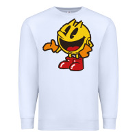 White pacman Premium Sweatshirt - DesigneFamous