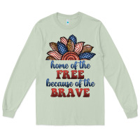 Matcha home of the free because of the brave Long Sleeve Tee - BundleAndBundleShop