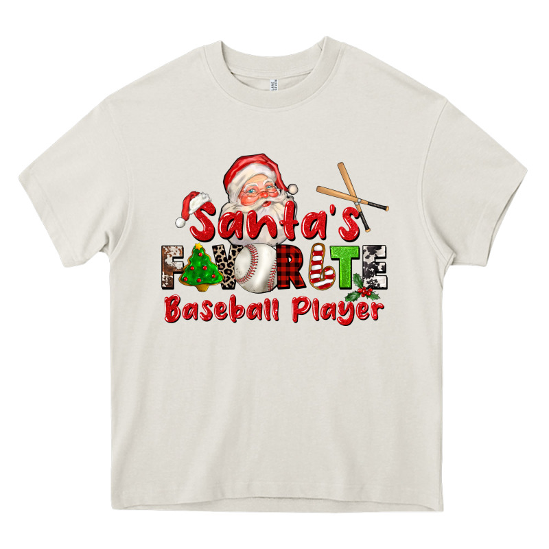 Santas Favorite Baseball Player Heavy Core Tee by CowGirlArtShop | Teevron