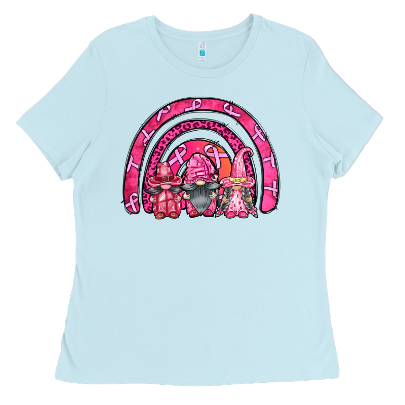 Breast Cancer Rainbow Gnomes Ladies Tee by FaDigitalArtStudio | Teevron