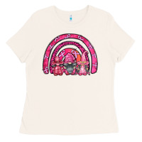 Bone breast cancer rainbow gnomes Ladies Tee - FaDigitalArtStudio