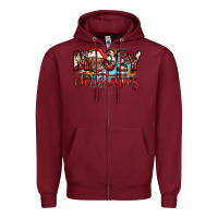 Burgundy mooey christmas sunflower Zipper Hoodie - JahusDesignShop