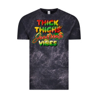 Cloud Black thick thighs juneteenth vibes Vintage Tee - FaDigitalArtStudio