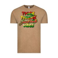 Vintage Coffee thick thighs juneteenth vibes Vintage Tee - FaDigitalArtStudio