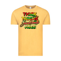Vintage Mustard thick thighs juneteenth vibes Vintage Tee - FaDigitalArtStudio