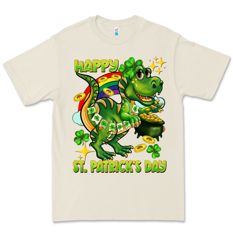 Happy St. Patrick's Day T-rex Premium Tee by CowGirlArtShop | Teevron