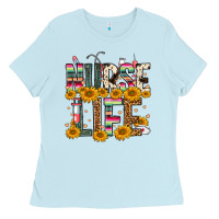 Baby Blue Western Nurse Life Ladies Tee - FaDigitalArtStudio