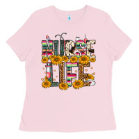 Bubblegum Pink Western Nurse Life Ladies Tee - FaDigitalArtStudio