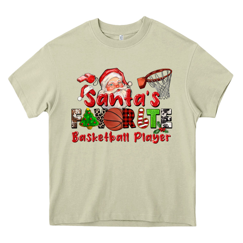 Santas Favorite Basketball Player Heavy Core Tee by CowGirlArtShop | Teevron
