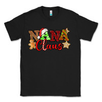 Black Nana Claus Christmas Lights And Gifts mother's day Classic Tee - HowdyJamesFarm