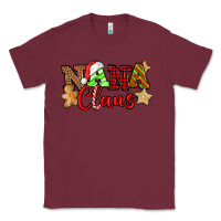 Burgundy Nana Claus Christmas Lights And Gifts mother's day Classic Tee - HowdyJamesFarm