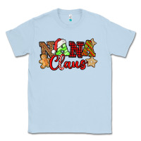 Dusty Blue Nana Claus Christmas Lights And Gifts mother's day Classic Tee - HowdyJamesFarm