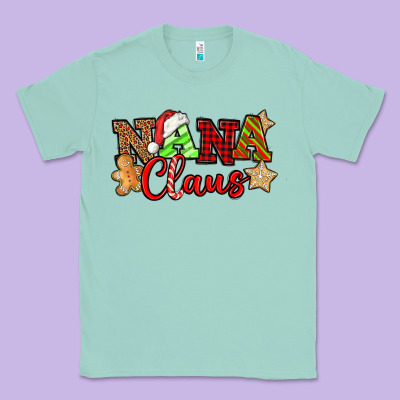 Nana Claus Christmas Lights And Gifts Mother's Day Classic Tee Designed By Howdyjamesfarm