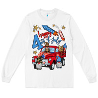 White 4th of july truck  1 Long Sleeve Tee - BundleAndBundleShop