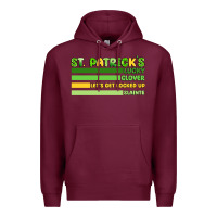 Burgundy st. patrick's lucky clover  artiststas Premium Hoodie - Artiststas
