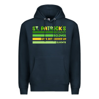 Navy st. patrick's lucky clover  artiststas Premium Hoodie - Artiststas