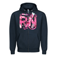 Navy breast cancer rn registered nurse Zipper Hoodie - JahusDesignShop
