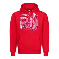 Red breast cancer rn registered nurse Zipper Hoodie - JahusDesignShop