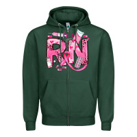 Sports Green breast cancer rn registered nurse Zipper Hoodie - JahusDesignShop