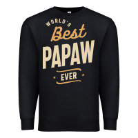 Black Mens Best Papaw Ever Funny Dad / Grandpa Premium Sweatshirt - DesigneFamous