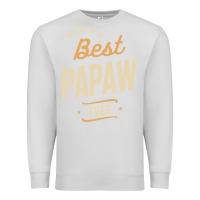 Dove Grey Mens Best Papaw Ever Funny Dad / Grandpa Premium Sweatshirt - DesigneFamous