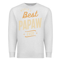Oatmeal Heather Mens Best Papaw Ever Funny Dad / Grandpa Premium Sweatshirt - DesigneFamous