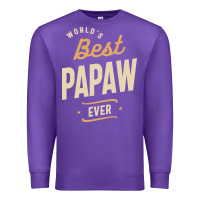 Purple Mens Best Papaw Ever Funny Dad / Grandpa Premium Sweatshirt - DesigneFamous