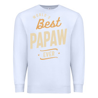 White Mens Best Papaw Ever Funny Dad / Grandpa Premium Sweatshirt - DesigneFamous