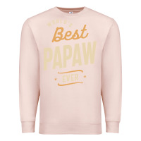 Pale Pink Mens Best Papaw Ever Funny Dad / Grandpa Premium Sweatshirt - DesigneFamous