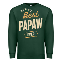 Sports Green Mens Best Papaw Ever Funny Dad / Grandpa Premium Sweatshirt - DesigneFamous