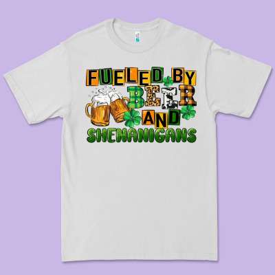 Fueled By Beer And Shenanigans Premium Tee Designed By Cowgirlartshop