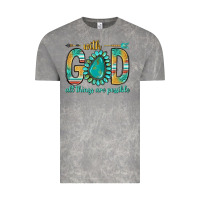 Cloud Rock with god all things are possible with turquoise gemstone bbs Vintage Tee - BundleAndBundleShop
