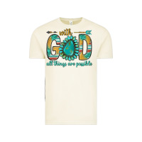 Vintage Arctic with god all things are possible with turquoise gemstone bbs Vintage Tee - BundleAndBundleShop