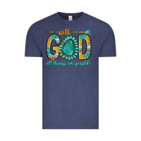 Vintage Denim with god all things are possible with turquoise gemstone bbs Vintage Tee - BundleAndBundleShop