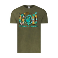 Vintage Olive with god all things are possible with turquoise gemstone bbs Vintage Tee - BundleAndBundleShop