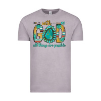 Vintage Zinc with god all things are possible with turquoise gemstone bbs Vintage Tee - BundleAndBundleShop