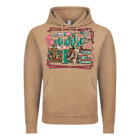 Vintage Coffee Nurse life leopard frame Vintage Hoodie - LillyAllenDesigns