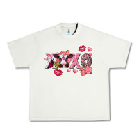 Pistachio Xoxo Baby Cow Valentine's Day Urban Heavy Tee - FaDigitalArtStudio