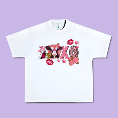 Xoxo Baby Cow Valentine's Day Urban Heavy Tee Designed By Fadigitalartstudio