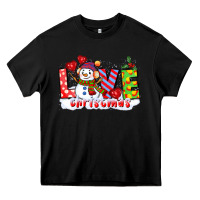 Black love christmas snowman Heavy Core Tee - CowGirlArtShop
