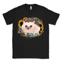 Black hedgehog with sunflowers and leopard Classic Tee - Jasminsmagicworld