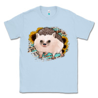 Dusty Blue hedgehog with sunflowers and leopard Classic Tee - Jasminsmagicworld