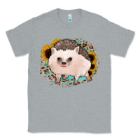 Heather Grey hedgehog with sunflowers and leopard Classic Tee - Jasminsmagicworld