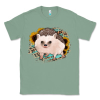 Sage hedgehog with sunflowers and leopard Classic Tee - Jasminsmagicworld