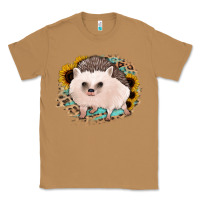 Toasted Coconut hedgehog with sunflowers and leopard Classic Tee - Jasminsmagicworld