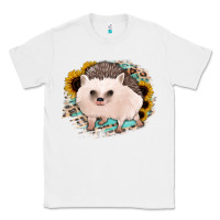 White hedgehog with sunflowers and leopard Classic Tee - Jasminsmagicworld